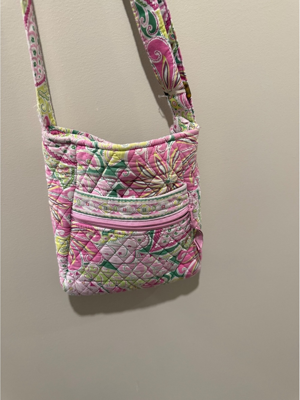 Pinwheel Pink Retired Print Crossbody Bag